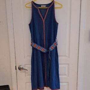 Tory Burch Savannah Dress Embroidered Midi
